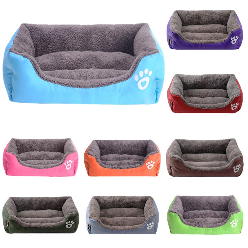 Pet Sofa Dog Bed Bottom Warm Cat Bed House Soft Fleece Plush Nest Basket Cushion For Small Medium Large Dogs S-3XL