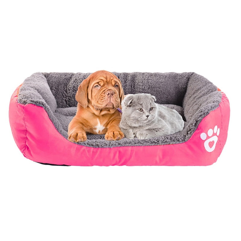 Pet Sofa Dog Bed Bottom Warm Cat Bed House Soft Fleece Plush Nest Basket Cushion For Small Medium Large Dogs S-3XL